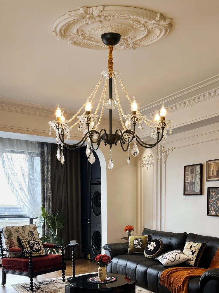 Opulence Crystal Chandelier - Elegant Design with Dimmable Lights