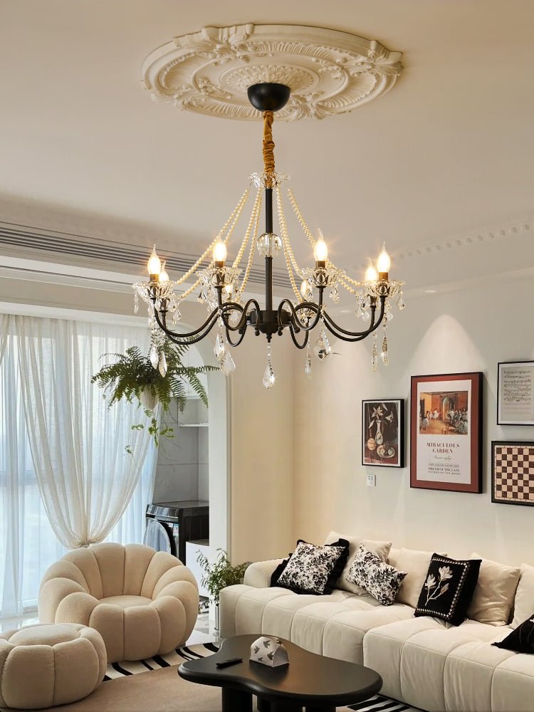 Opulence Crystal Chandelier - Elegant Design with Dimmable Lights