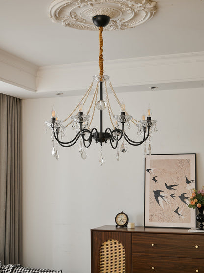 Opulence Crystal Chandelier - Elegant Design with Dimmable Lights