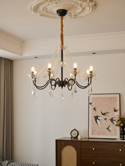 Opulence Crystal Chandelier - Elegant Design with Dimmable Lights