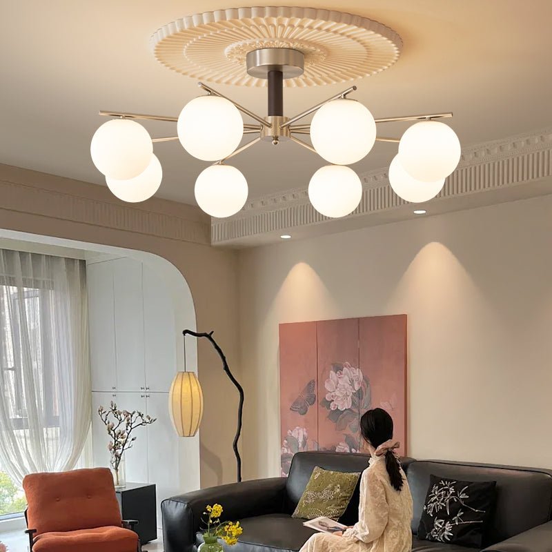 Orb Balance Chandelier - Modern Design with Adjustable Height & LED Li
