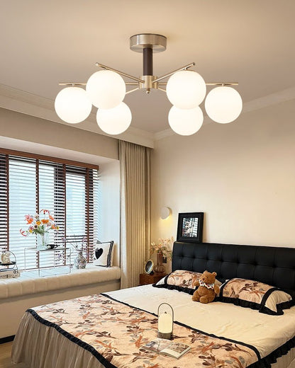 Orb Balance Chandelier - Modern Design with Adjustable Height & LED Li