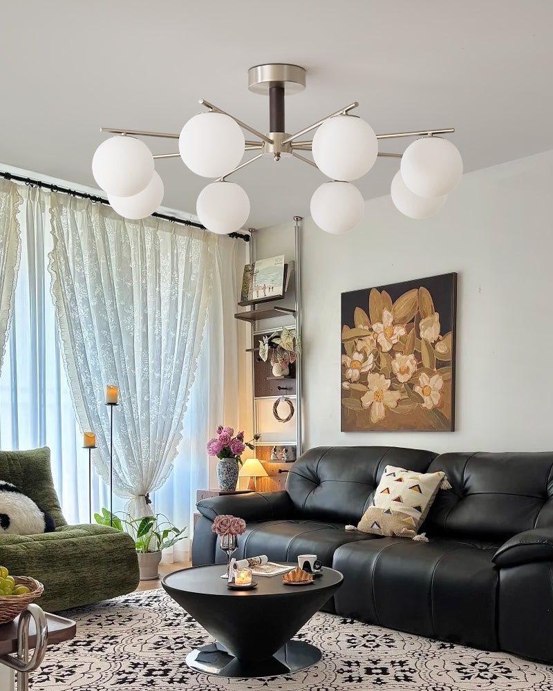 Orb Balance Chandelier - Modern Design with Adjustable Height & LED Li