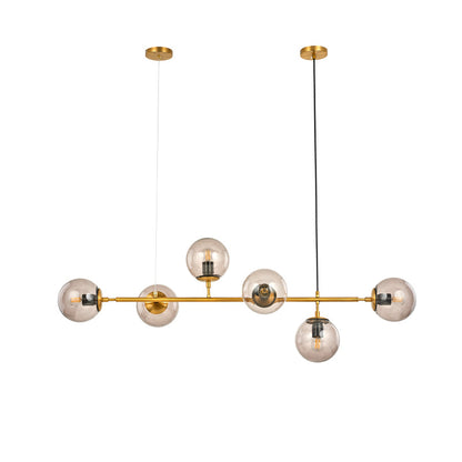 Modern Orb Chandelier - Adjustable Height, Energy-Efficient LED Lights