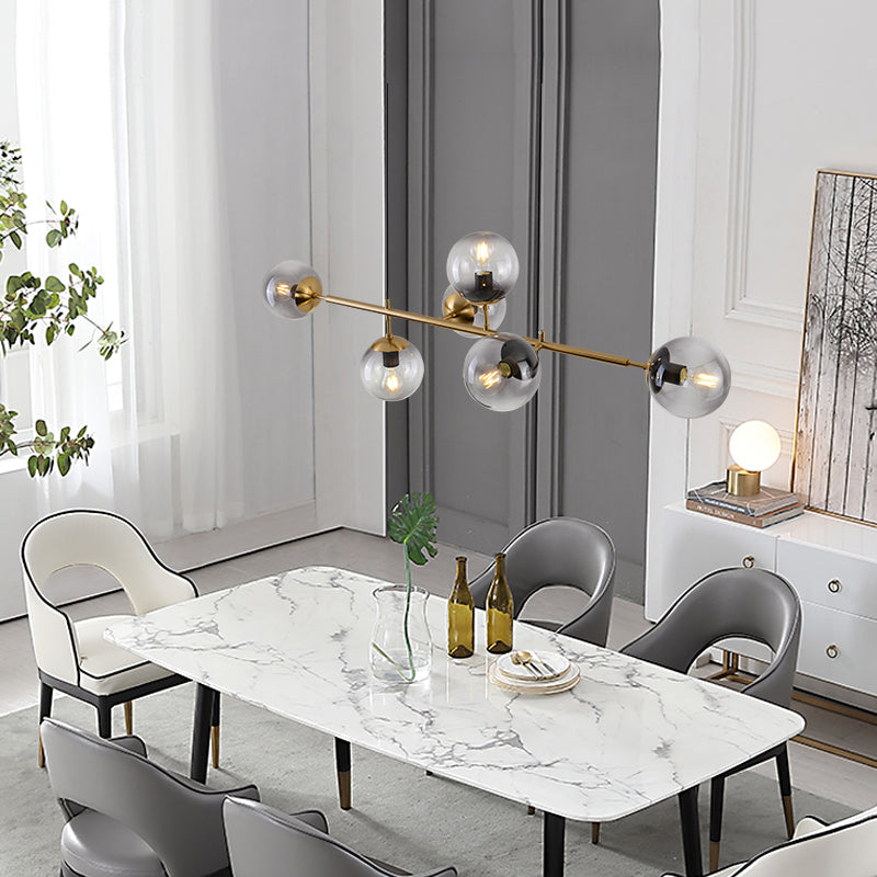 Modern Orb Chandelier - Adjustable Height, Energy-Efficient LED Lights