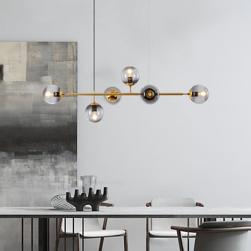 Modern Orb Chandelier - Adjustable Height, Energy-Efficient LED Lights