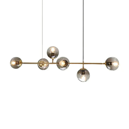 Modern Orb Chandelier - Adjustable Height, Energy-Efficient LED Lights