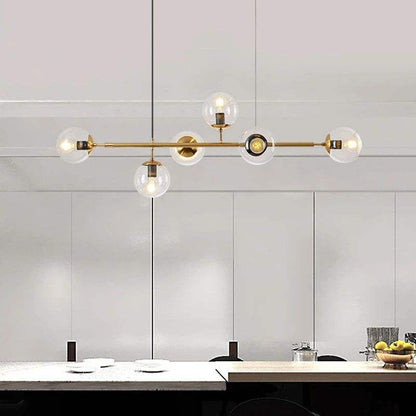 Modern Orb Chandelier - Adjustable Height, Energy-Efficient LED Lights