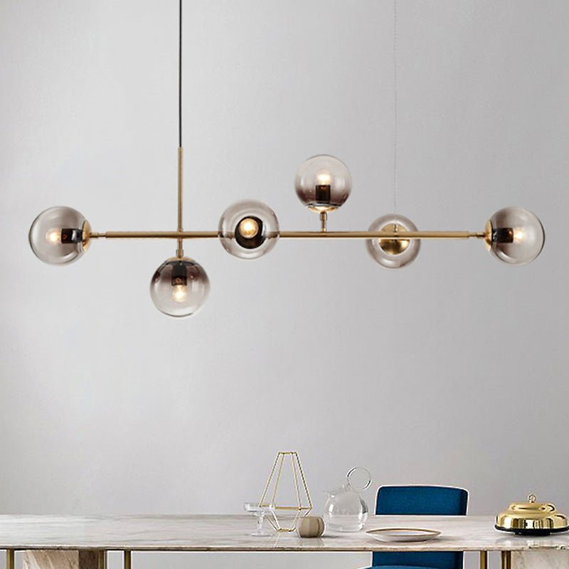 Modern Orb Chandelier - Adjustable Height, Energy-Efficient LED Lights