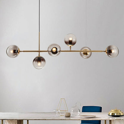 Modern Orb Chandelier - Adjustable Height, Energy-Efficient LED Lights