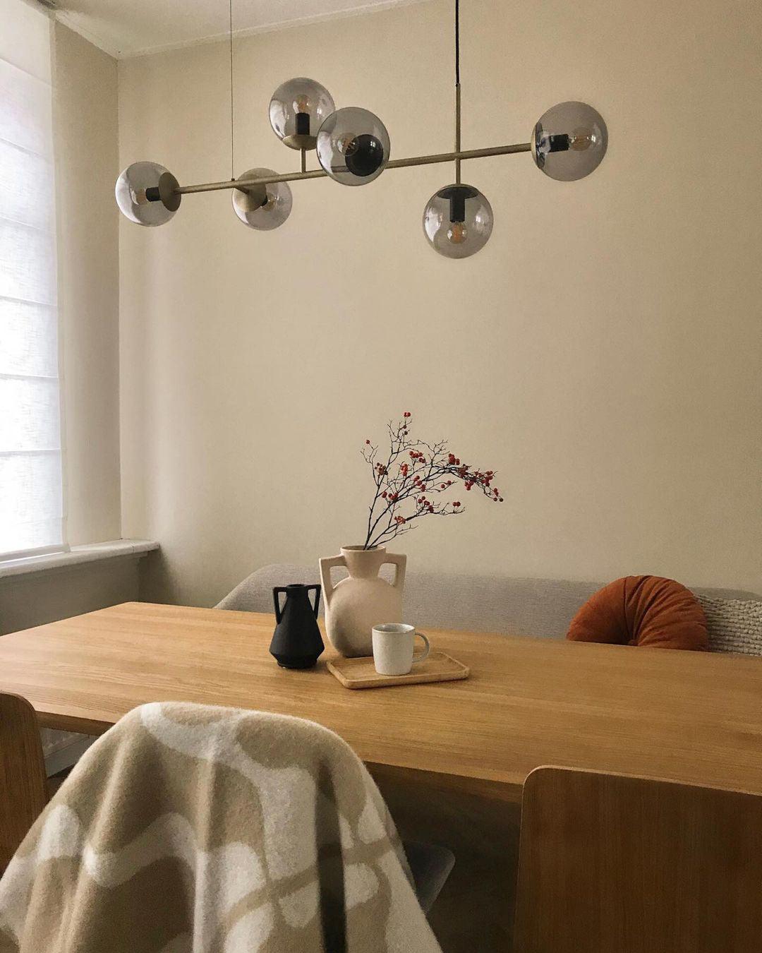 Modern Orb Chandelier - Adjustable Height, Energy-Efficient LED Lights