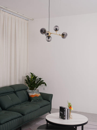 Modern Orb Chandelier - Adjustable Height, Energy-Efficient LED Lights