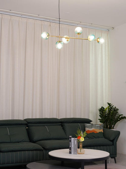 Modern Orb Chandelier - Adjustable Height, Energy-Efficient LED Lights