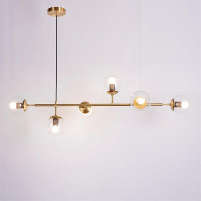Modern Orb Chandelier - Adjustable Height, Energy-Efficient LED Lights