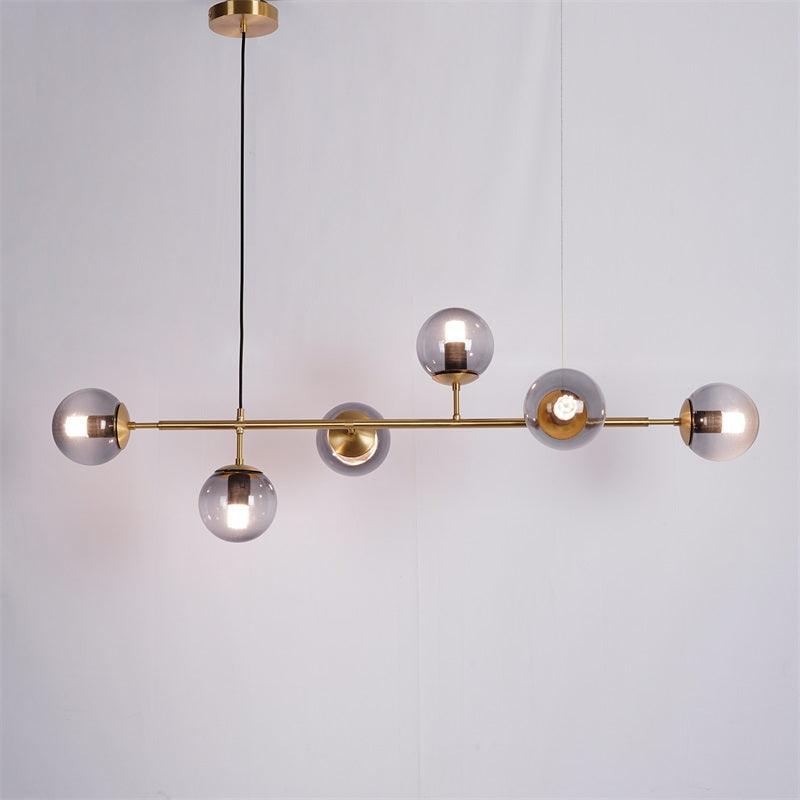 Modern Orb Chandelier - Adjustable Height, Energy-Efficient LED Lights