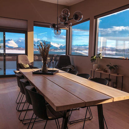 Modern Orb Chandelier - Adjustable Height, Energy-Efficient LED Lights