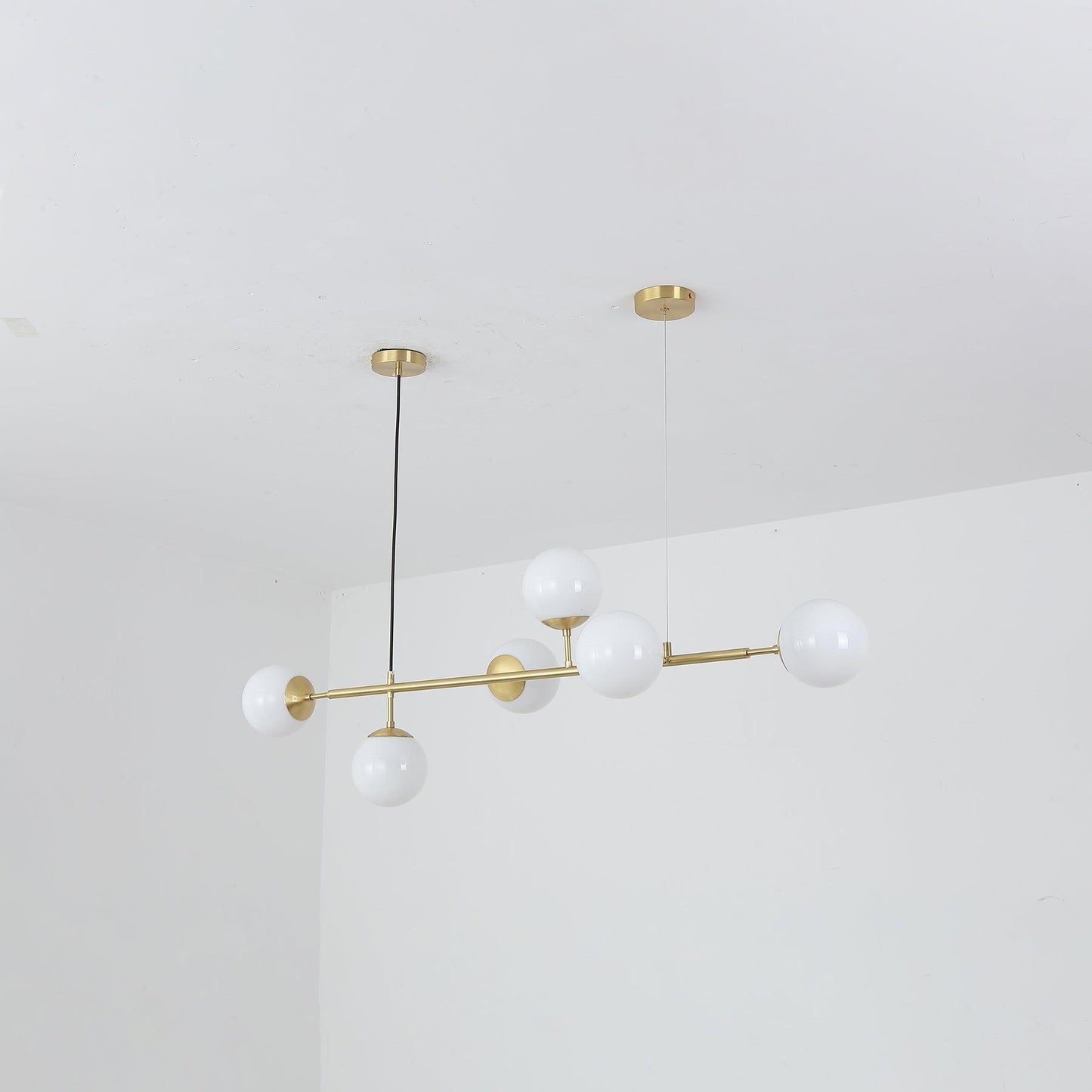 Modern Orb Chandelier - Adjustable Height, Energy-Efficient LED Lights