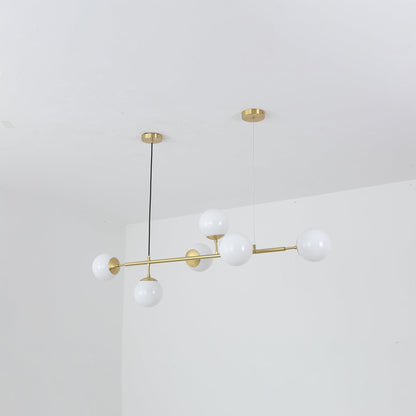 Modern Orb Chandelier - Adjustable Height, Energy-Efficient LED Lights