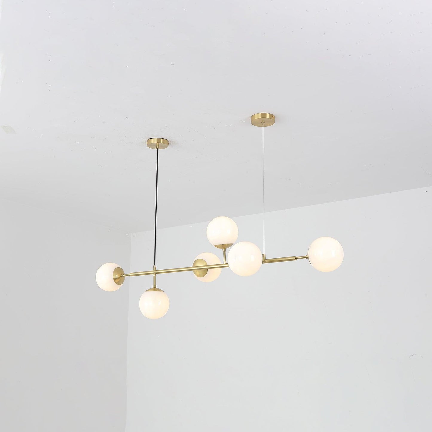 Modern Orb Chandelier - Adjustable Height, Energy-Efficient LED Lights