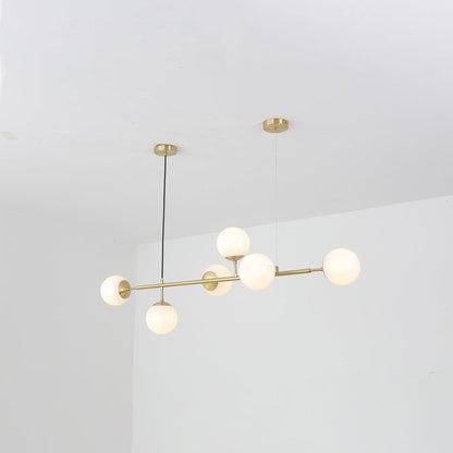 Modern Orb Chandelier - Adjustable Height, Energy-Efficient LED Lights