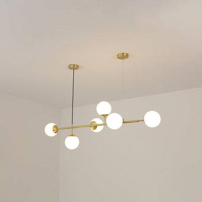 Modern Orb Chandelier - Adjustable Height, Energy-Efficient LED Lights