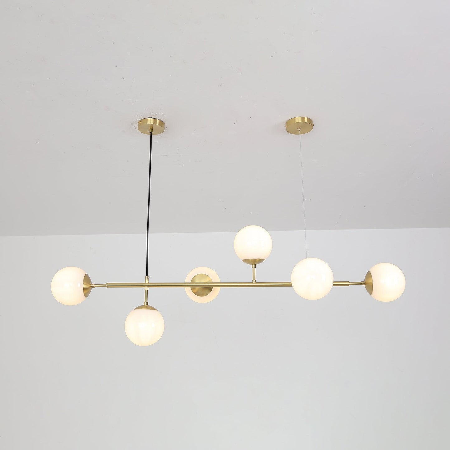 Modern Orb Chandelier - Adjustable Height, Energy-Efficient LED Lights