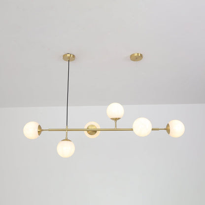 Modern Orb Chandelier - Adjustable Height, Energy-Efficient LED Lights