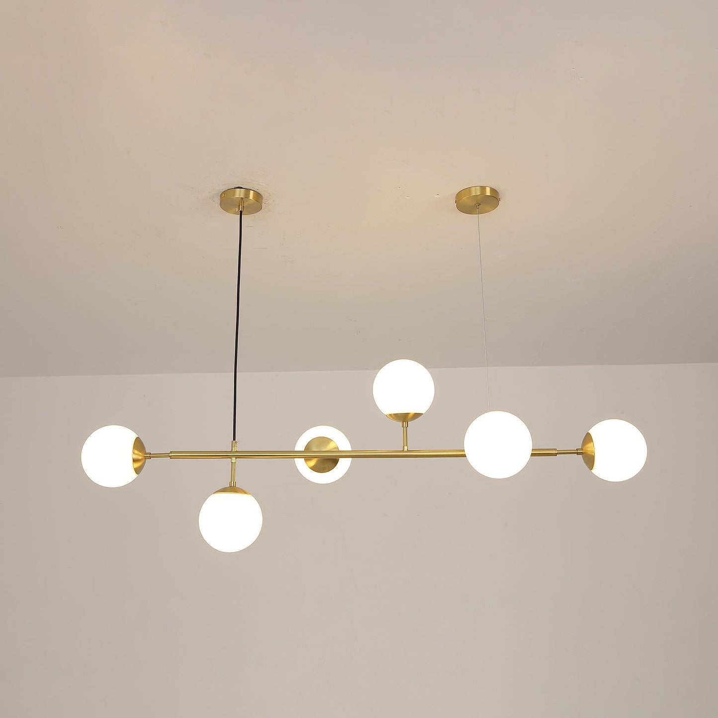 Modern Orb Chandelier - Adjustable Height, Energy-Efficient LED Lights