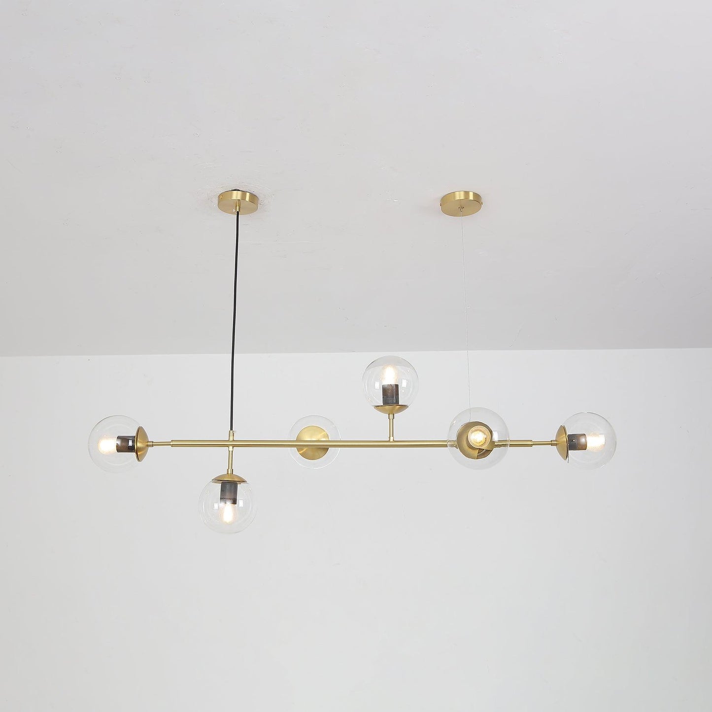 Modern Orb Chandelier - Adjustable Height, Energy-Efficient LED Lights