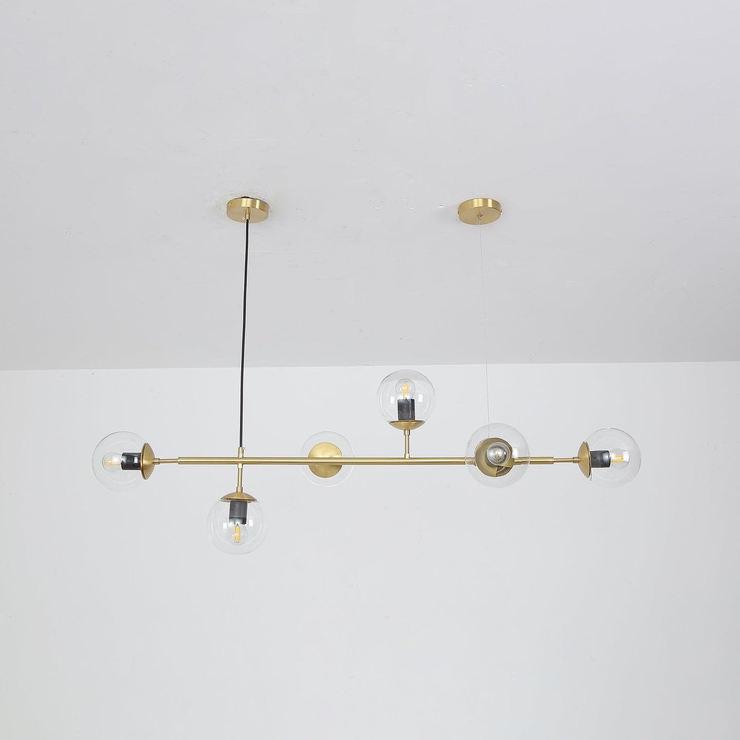 Modern Orb Chandelier - Adjustable Height, Energy-Efficient LED Lights