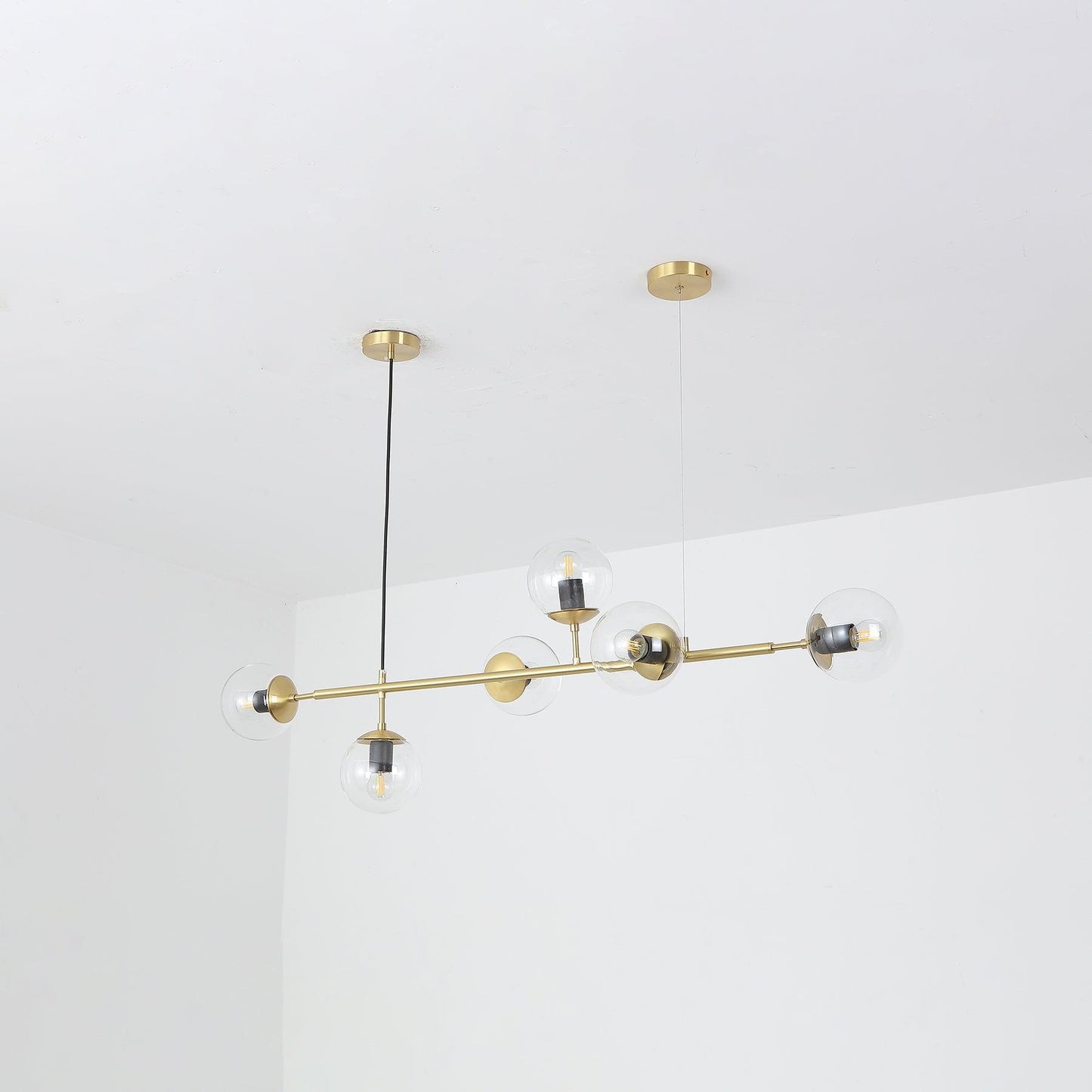 Modern Orb Chandelier - Adjustable Height, Energy-Efficient LED Lights