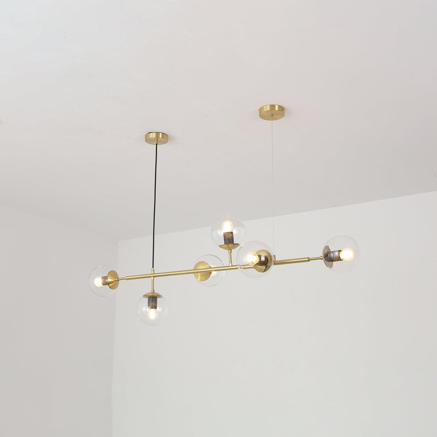 Modern Orb Chandelier - Adjustable Height, Energy-Efficient LED Lights