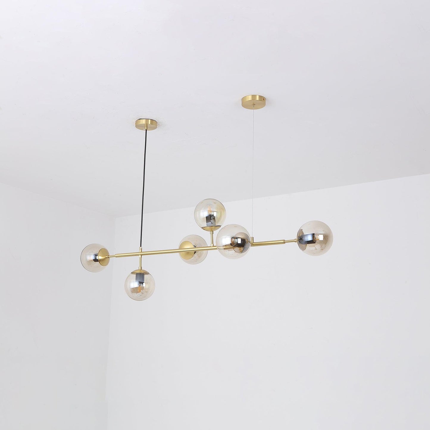 Modern Orb Chandelier - Adjustable Height, Energy-Efficient LED Lights