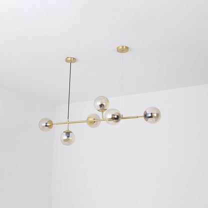 Modern Orb Chandelier - Adjustable Height, Energy-Efficient LED Lights