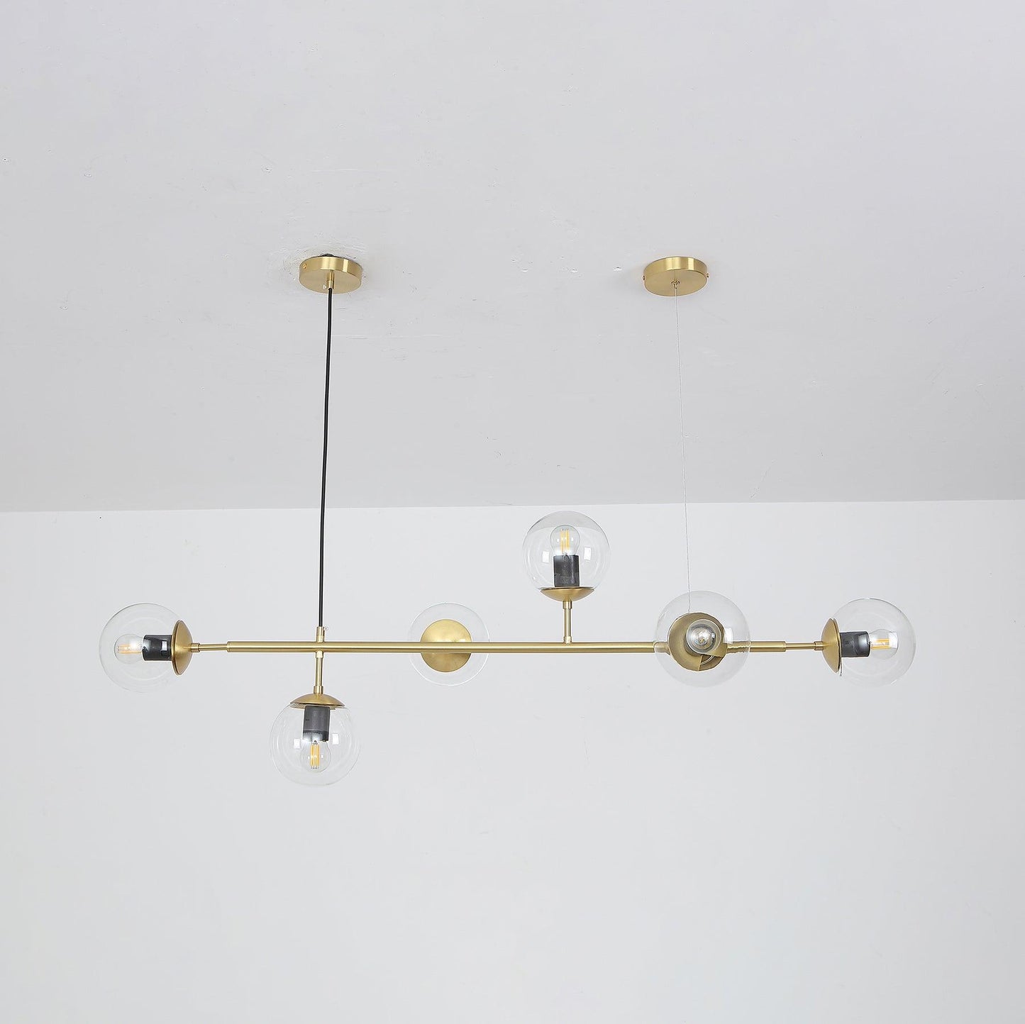 Modern Orb Chandelier - Adjustable Height, Energy-Efficient LED Lights