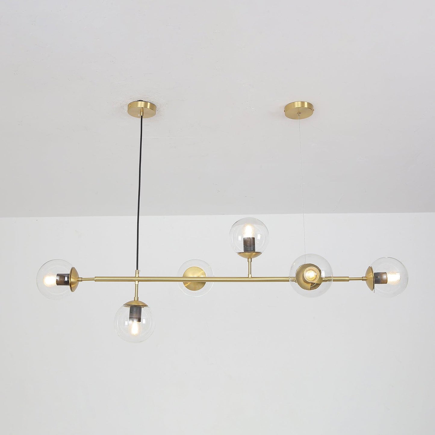 Modern Orb Chandelier - Adjustable Height, Energy-Efficient LED Lights