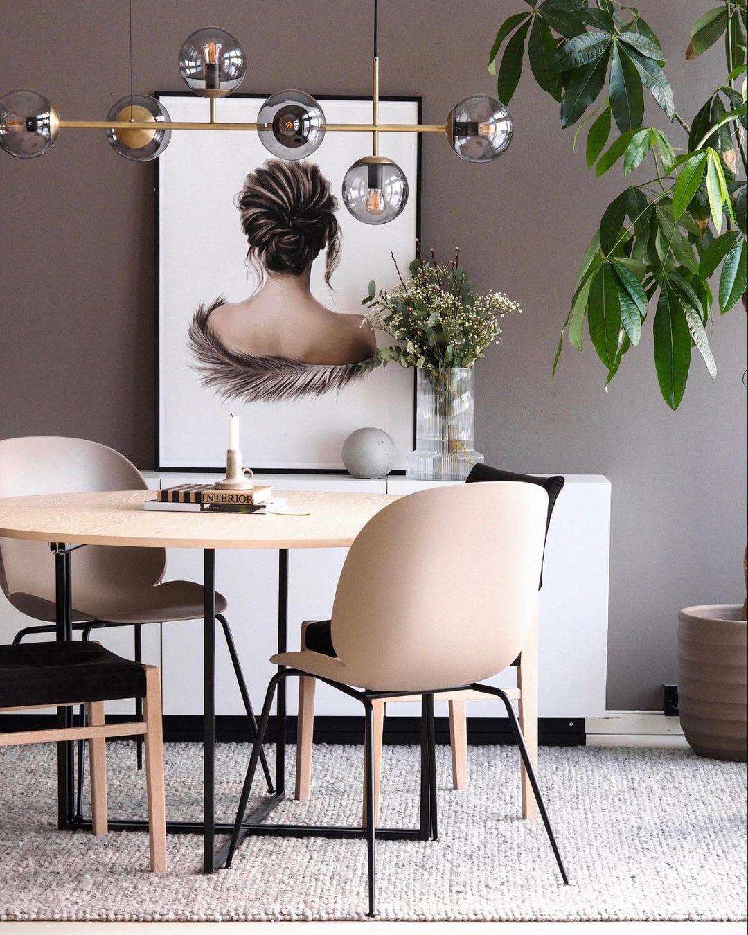 Modern Orb Chandelier - Adjustable Height, Energy-Efficient LED Lights