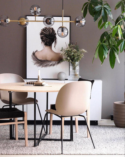 Modern Orb Chandelier - Adjustable Height, Energy-Efficient LED Lights
