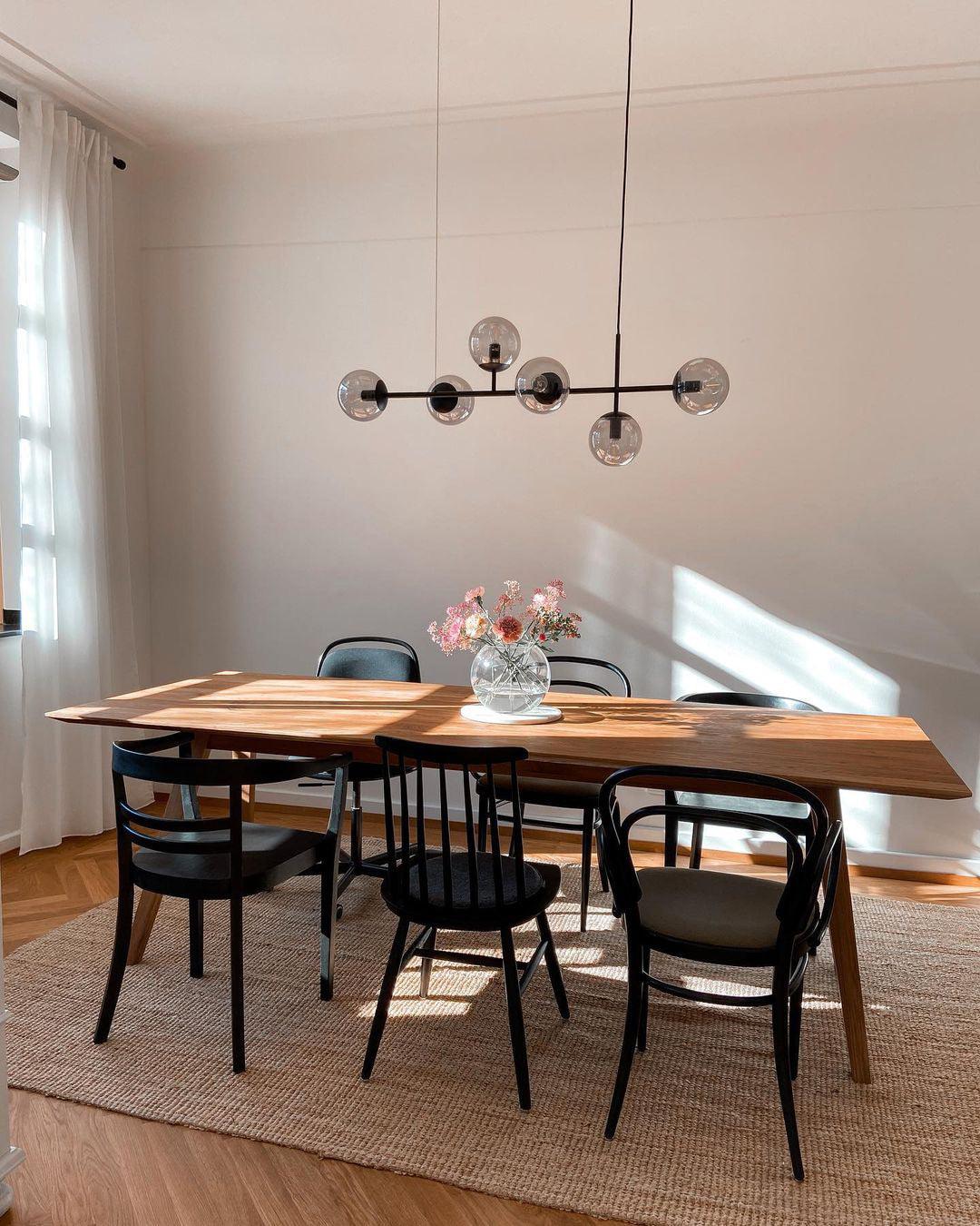 Modern Orb Chandelier - Adjustable Height, Energy-Efficient LED Lights