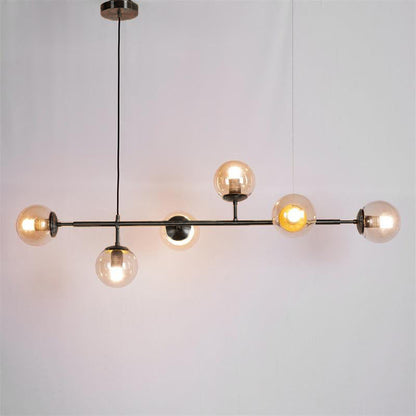 Modern Orb Chandelier - Adjustable Height, Energy-Efficient LED Lights