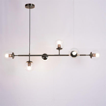 Modern Orb Chandelier - Adjustable Height, Energy-Efficient LED Lights