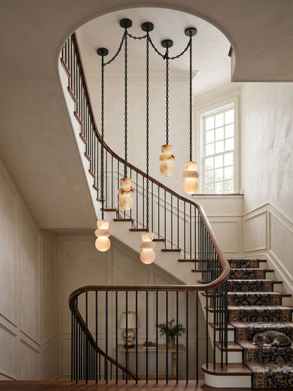 Orba Chain Chandelier - Elegant Design with Adjustable Height & Dimmab