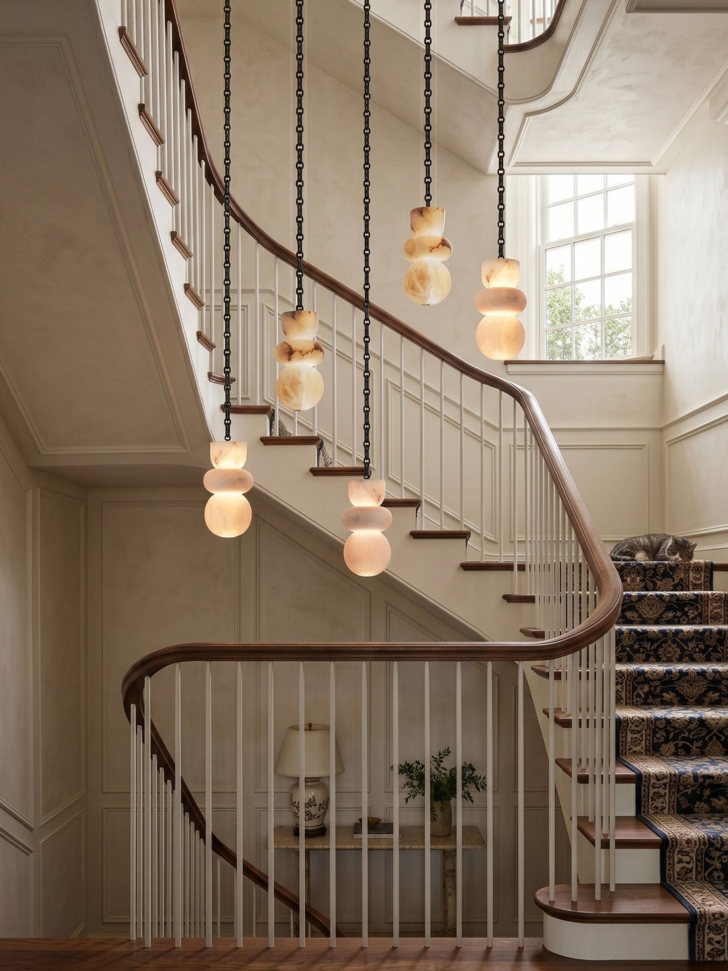 Orba Chain Chandelier - Elegant Design with Adjustable Height & Dimmab