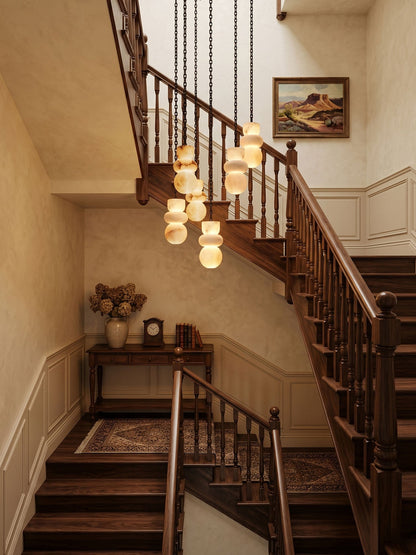 Orba Chain Chandelier - Elegant Design with Adjustable Height & Dimmab