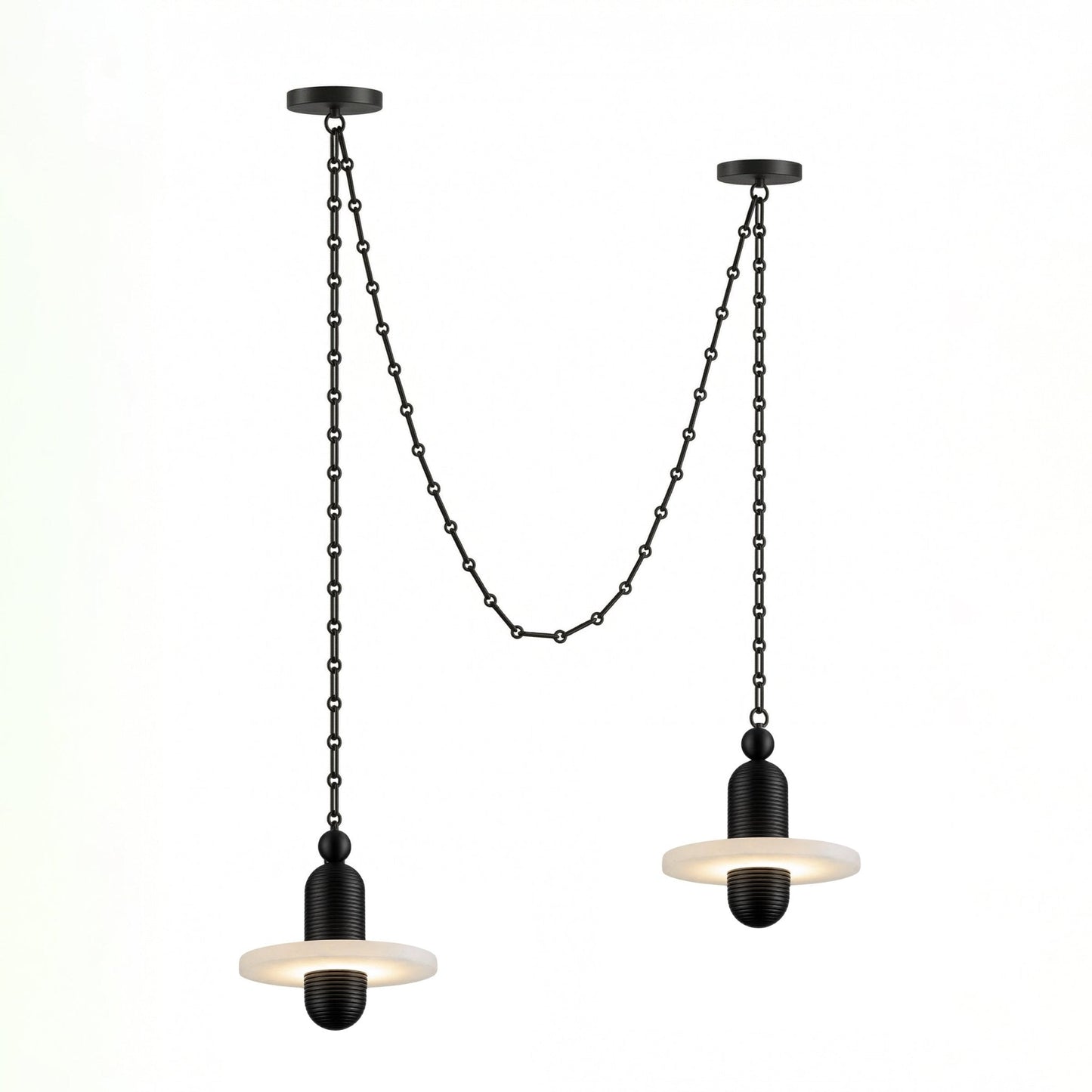 Orbital Drift Chain Chandelier - Modern Design with Adjustable Height
