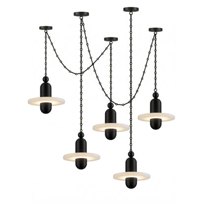 Orbital Drift Chain Chandelier - Modern Design with Adjustable Height