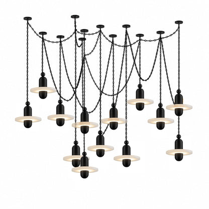 Orbital Drift Chain Chandelier - Modern Design with Adjustable Height