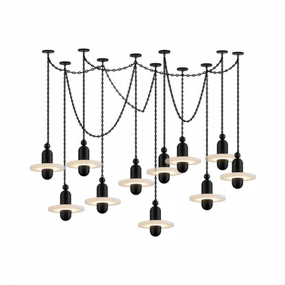 Orbital Drift Chain Chandelier - Modern Design with Adjustable Height