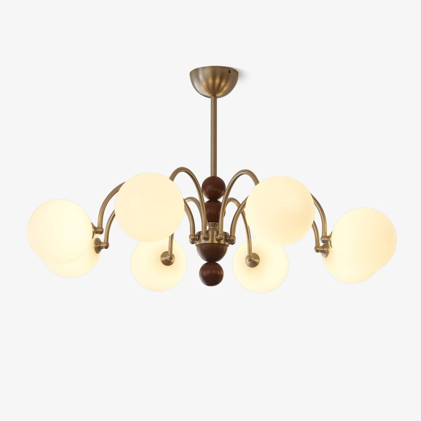 Modern Orbital Curve Chandelier - Adjustable Brightness & LED Technolo