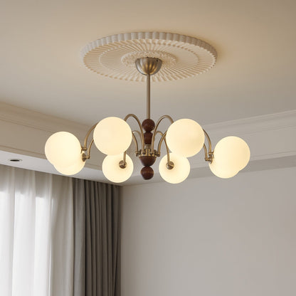 Modern Orbital Curve Chandelier - Adjustable Brightness & LED Technolo